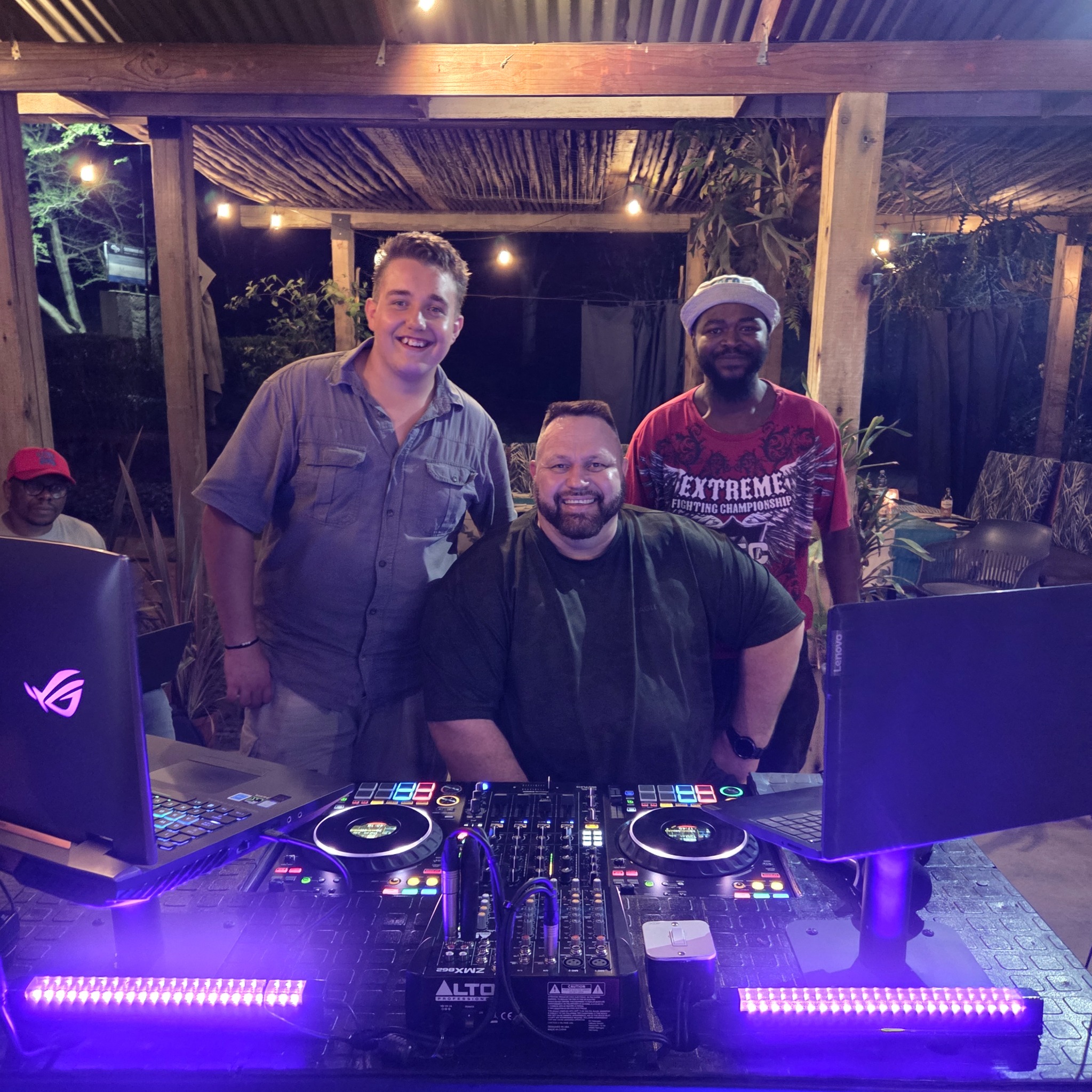Dewald at an event DJ booth